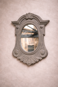 Antique <b>Wooden</b> Ox Eye <b>Mirror</b> Vintage Carved <b>Wall</b> <b>Mirror</b> Rustic French Style Decorative Home Interior Accent - Product Image 4