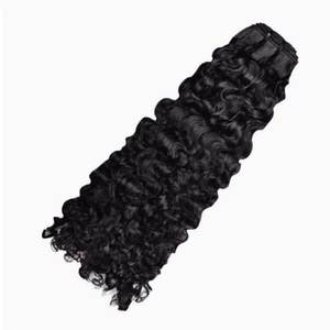 Extensions de cheveux humains bouclés naturels indiens bruts de 24 pouces, texture douce et épaisse, tissage simple, noir naturel - Product Image 2
