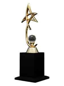 Apex World Exports - Globo Terráqueo Portátil Personalizado con Base de Madera y Cuerpo de Metal Moderno, Trofeo Corporativo de Cristal para Liderazgo y Servicio Empresarial - Product Image 4