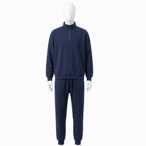 Custom Logo Front Men's Fleece Quarter Zip Pullover Sweatshirt Casual <b>Mock</b> <b>Neck</b> Long Sleeve Solid Color Winter Warm <b>Tops</b> - Product Image 6
