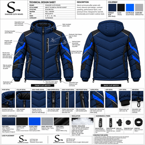 Veste d'hiver matelassée personnalisée pour homme, manteau épais imperméable à capuche, fournisseur d'usine en gros - Product Image 5