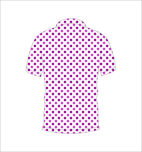 เสื้อโปโลผู้ชายแบบสั่งทำพิเศษ ลายจุดสีชมพู เสื้อกอล์ฟ ซับเหงื่อ แห้งเร็ว แขนสั้น ชุดยูนิฟอร์มประสิทธิภาพสูง ผู้ผลิต OEM - Product Image 2