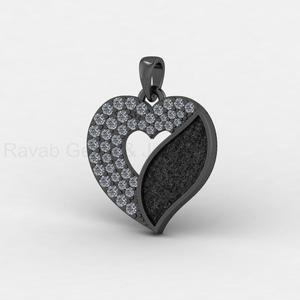 Solid 925 Silver 23mm Blank Bezel Heart Shape 18K Gold Pendant With Pave CZ Setting For Necklace Making Keepsake DIY Jewelry - Product Image 5