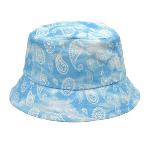 Chapeau Bob Unisexe en Polyester Popeline Imprimé Paisley Teal Style Décontracté Printemps-Été Adulte 56-58CM - Product Image 4