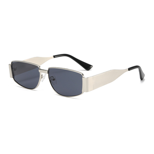 Lunettes de soleil demi-cerclées carrées en métal, protection UV400, durables, tendance, pour hommes et femmes, vente en gros d'usine OEM, prêtes à expédier (RTS), modèle 2026 - Product Image 3