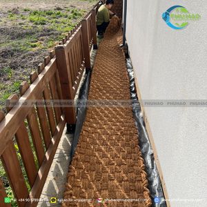 Best choice coir <b>mat</b> made of natural coconut fiber hand woven 35mm thickness non slip outdoor garden walkway pavement <b>rolls</b> top - Product Image 3