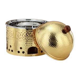 Casserole ronde moderne en acier inoxydable, finition argentée polie, compatible lave-vaisselle, pour usage hôtelier et événements de mariage - Product Image 4