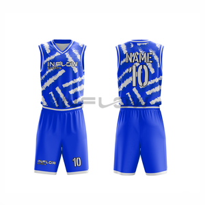 Ensemble de maillots de basket personnalisés, respirants et à séchage rapide, imprimés, grandes tailles, avec perles, vêtements de basket - Product Image 3