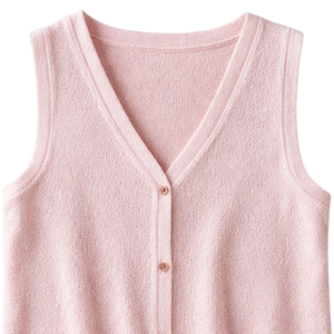 Blusa de punto sin mangas con botones para mujer, cuello en V, estilo casual de verano, holgada, transpirable y texturizada, a la moda - Product Image 4