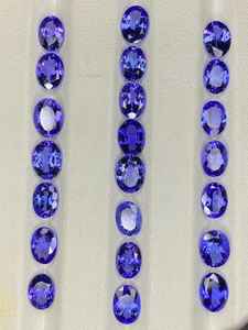 แทนซาไนต์ธรรมชาติทรงรี  แทนซาไนต์สีน้ำเงินเจียระไน  ขนาด 6x4 มม. 7x5 มม. 6x8 มม.  อัญมณีเม็ดเดี่ยวสำหรับทำเครื่องประดับ - Product Image 5