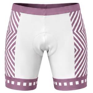 White Mauve Purple <b>Padded</b> <b>Cycling</b> <b>Shorts</b> Breathable Quick Dry Stretch Road Bike Racing Training Performance Bicycle Sportswear - Product Image 1