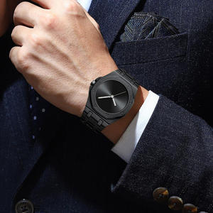 New Factory Wholesale Fashion Simple Matte Finish Round Stainless Steel Band Quartz Men's Watch Digital <b>Display</b> Roman Numerals - Product Image 5