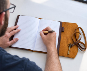 Refillable Full-Grain Leather Journal, Engraved <b>A5</b> <b>Notebook</b>, Travel Organizer (Personalized) - Product Image 3