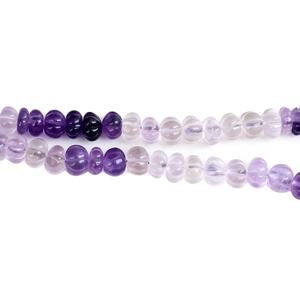 Cuentas de amatista natural tallada en forma de melón/pelota para fabricación de joyas, hilo de piedras sueltas - Product Image 4