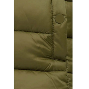 Veste matelassée élégante et légère pour femme, bleu marine, avec capuche blanche intégrée, respirante, en toile imperméable - Product Image 4