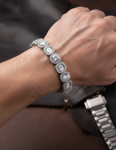 Hip Hop Diamond <b>Bracelet</b> Luxury Custom Alternate Collet Design 10K 14K Gold Iced Out Elegant Designer Statement Fine Jewelry - Product Image 5