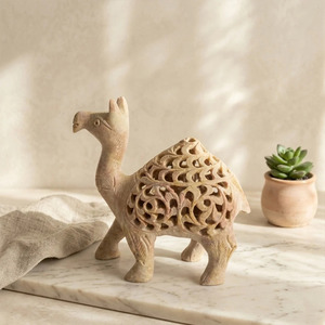 High Quality Natural Soapstone Hand Carving Jali Work For Home Decor Office At Wholesale Price - Product Image 3
