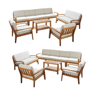 Juego de jardín Juego de sofá de madera de teca para exteriores para jardín Uso en exteriores Diseño moderno Producto personalizable - Product Image 6