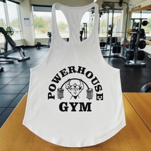 Mens 100 Percent Cotton Y Back Tank Top Quick Dry <b>Stringer</b> <b>Vest</b> Fitness Training Gym Workouts Breathable Muscle Shirt - Product Image 4