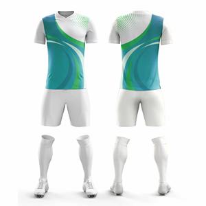 Nouveauté, ensembles d'uniformes de football unisexes de qualité supérieure, design personnalisé, respirants, séchage rapide, écologiques, 100% polyester, service OEM - Product Image 2