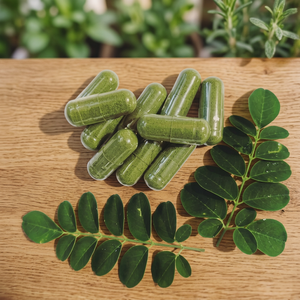 Capsules de poudre d'extrait de feuille de Moringa Premium 0,5g 120 unités Qualité alimentaire naturelle Bouteille de supplément quotidien à base de plantes Extrait par solvant - Product Image 3