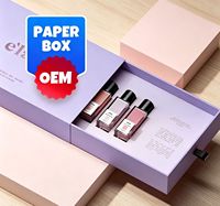 Boîte d'emballage en papier pour rouge à lèvres liquide OEM/ODM personnalisée avec impression intégrale entièrement personnalisable