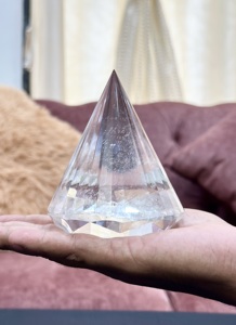 Large Clear Quartz Carving Handmade Diamond Quartz <b>Crystal</b> Stone Diamond <b>Rare</b> Transparent Clear Quartz Wholesaler - Product Image 2