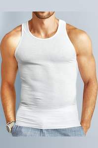 <b>Mens</b> Cotton <b>White</b> Tank Top Fitness Seamless Workout <b>Vest</b> Bulk Supplier - Product Image 3