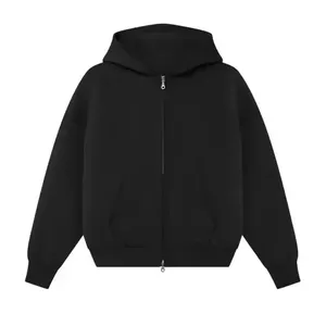 Sweat à capuche uni pour homme, coupe confortable, en molleton de coton, avec poche kangourou, capuche réglable, style décontracté streetwear, haut de tous les jours - Product Image 6