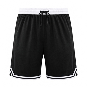Shorts de sport respirants pour hommes en maille 100 % polyester, couleur unie, taille à cordon de serrage, pour adultes, toutes saisons, coupe classique - Product Image 4