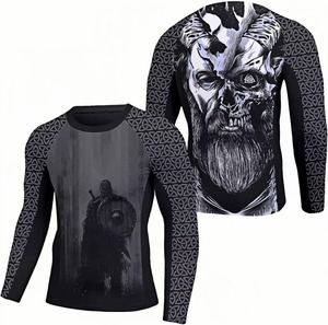 Rashguard en polyester/spandex, couleur personnalisée, manches longues, MMA et Jiu Jitsu, avec impression numérique, respirant, unisexe - Product Image 3