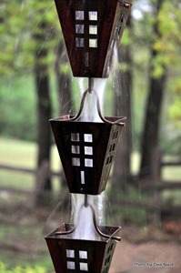 Cadenas de Lluvia Decorativas de Metal con Diseño de Cubo para Jardín, Cadena de Drenaje de Agua para Exteriores, Estilo Cubo para Flujo de Agua de Lluvia y Decoración de Patio y Hogar - Product Image 5