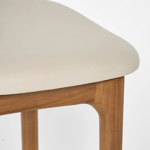 Wooden Bar Chair High Back <b>Padded</b> Seat Solid Wood Counter <b>Stool</b> Modern Bar Seating for Home Bar - Product Image 6