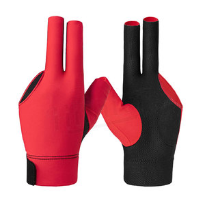 Custom Manufacturers Wholesale Low Price 3 Finger Snooker Gloves Left or Right Hand Billiard Pool Cue Gloves - Product Image 1