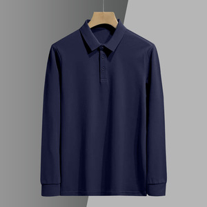 Camisa de Manga Corta para Hombre, Otoño-Invierno, Personalizada OEM, Cuello Paul, Color Sólido, 100% Algodón, Tejido de Punto, Transpirable, Casual - Product Image 3
