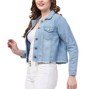 Veste en jean imperméable pour femme, best-seller, haute qualité, dernier design, couleur unie, service OEM personnalisé - Product Image 4