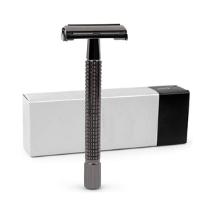 Maquinilla de afeitar de seguridad para hombres, herramienta de afeitado de acero inoxidable, maquinilla de afeitar de doble filo, herramienta clásica manual para afeitar la barba - Product Image 1