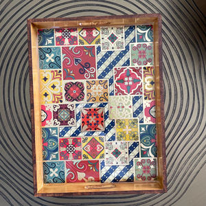 Plateau en bois imprimé en gros pour un approvisionnement à haute capacité, idéal pour les boutiques e-commerce et l'expédition rapide – Plateau de service - Product Image 1