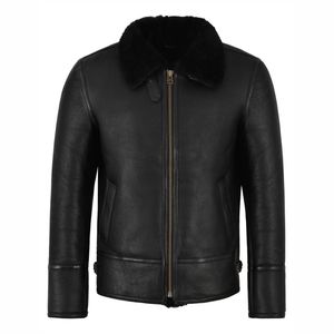 Service OEM, logo personnalisé, veste d'hiver pour homme, cuir épais avec col en fausse fourrure, coupe-vent, manteau chaud de bonne qualité - Product Image 3