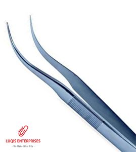Pinzas de Joyero Suizas de Titanio, Curvas, Puntas Finas, Instrumento Quirúrgico, Pinzas Médicas de Precisión de Acero Inoxidable - Product Image 2