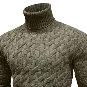 NURJENNA INDUSTRIES Pull d'hiver pour homme de haute qualité, respirant, 100% laine, coupe ajustée, col rond, uni, 280g - Product Image 2
