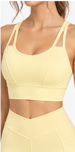 Women Running Sports <b>Bra</b> Breathable Four Way <b>Stretch</b> Seamless Gym Yoga Fitness Crop Top Backless Style Logo Low MOQ - Product Image 6