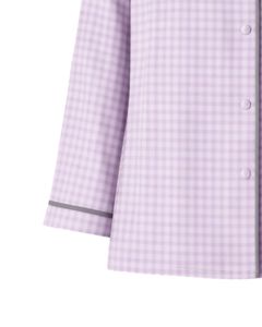 Ensemble de pyjama pour femmes en coton doux à carreaux gris lavande, manches longues, boutonné, vêtements de nuit, ensemble de deux pièces, ensemble confortable pour se détendre - Product Image 6