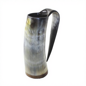 Artisanat indien, mugs à boire en corne de buffle polie de style viking, nouveau design, artisanat naturel. - Product Image 6