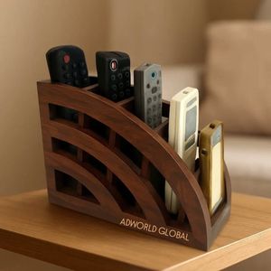 Soporte para Control Remoto Cuadrado de Madera Natural Ecológico, Hecho a Mano, de Alta Calidad, para Mesa, Venta Directa de Fábrica, Ideal para Regalo de Inauguración - Product Image 1