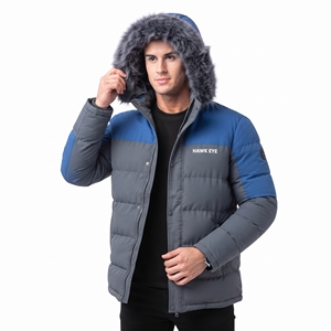 Wholesale <b>Men's</b> <b>Corduroy</b> Padded Winter Coat Two Tone Faux Fur Collar Insulated Windproof Outdoor Puffer <b>Jacket</b> - Product Image 1