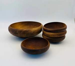 Tazón de Madera Artesanal de Primera Calidad con Acabado Natural para Servir Ensaladas y Frutas, Ecológico, Decorativo para Cocina y Comedor - Product Image 5