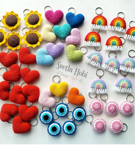 Porte-clés <span class=keywords><strong>Amigurumi</strong></span> Fait Main au Crochet en Forme de Fruit, Cadeau Promotionnel, Cadeau de Noël, Cadeau de Remise de Diplôme, OEM ODM - Product Image 5