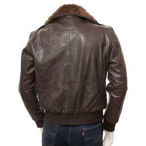 Chaqueta de Cuero de Oveja Estilo Motero Personalizada para Hombre, Chaqueta Bomber Cálida con Cuello Alto, Talla Grande, Chaqueta de Invierno - Product Image 2