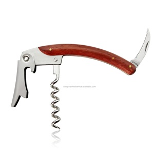 Nuevo Sacacorchos de Acero Inoxidable Moderno con Mango de Madera, Sacacorchos de Metal de Alta Calidad - Product Image 3